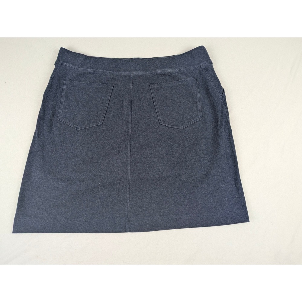 Duluth Trading Co Women Skort XL Blue Comfort Knit Skirt Shorts Pockets Cotton - Picture 2 of 11